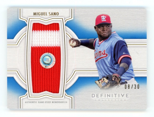 2020 Topps Definitive Collection Jumbo Relics Blue #DJRCMSA Miguel Sano/30