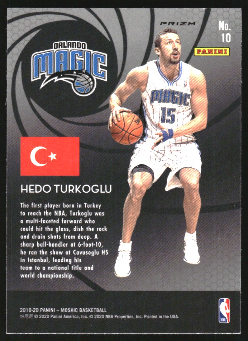 2019-20 Panini Mosaic International Men of Mastery Mosaic #10 Hedo Turkoglu