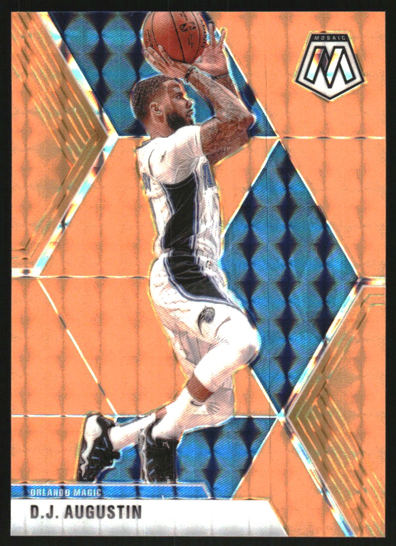 2019-20 Panini Mosaic Mosaic Orange Fluorescent #32 D.J. Augustin