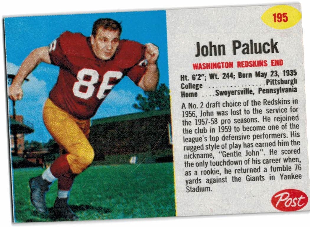 1962 Post Cereal #195 John Paluck