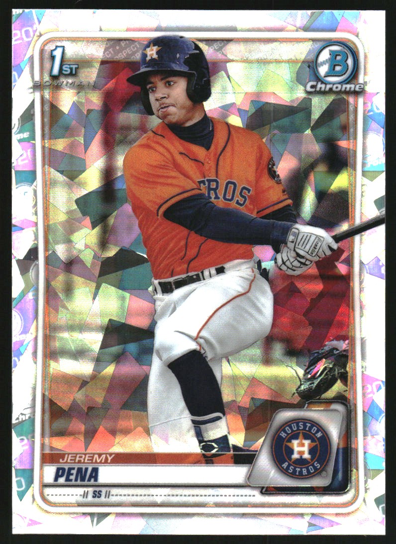 2020 Bowman Chrome Prospects Atomic Refractors #BCP61 Jeremy Pena