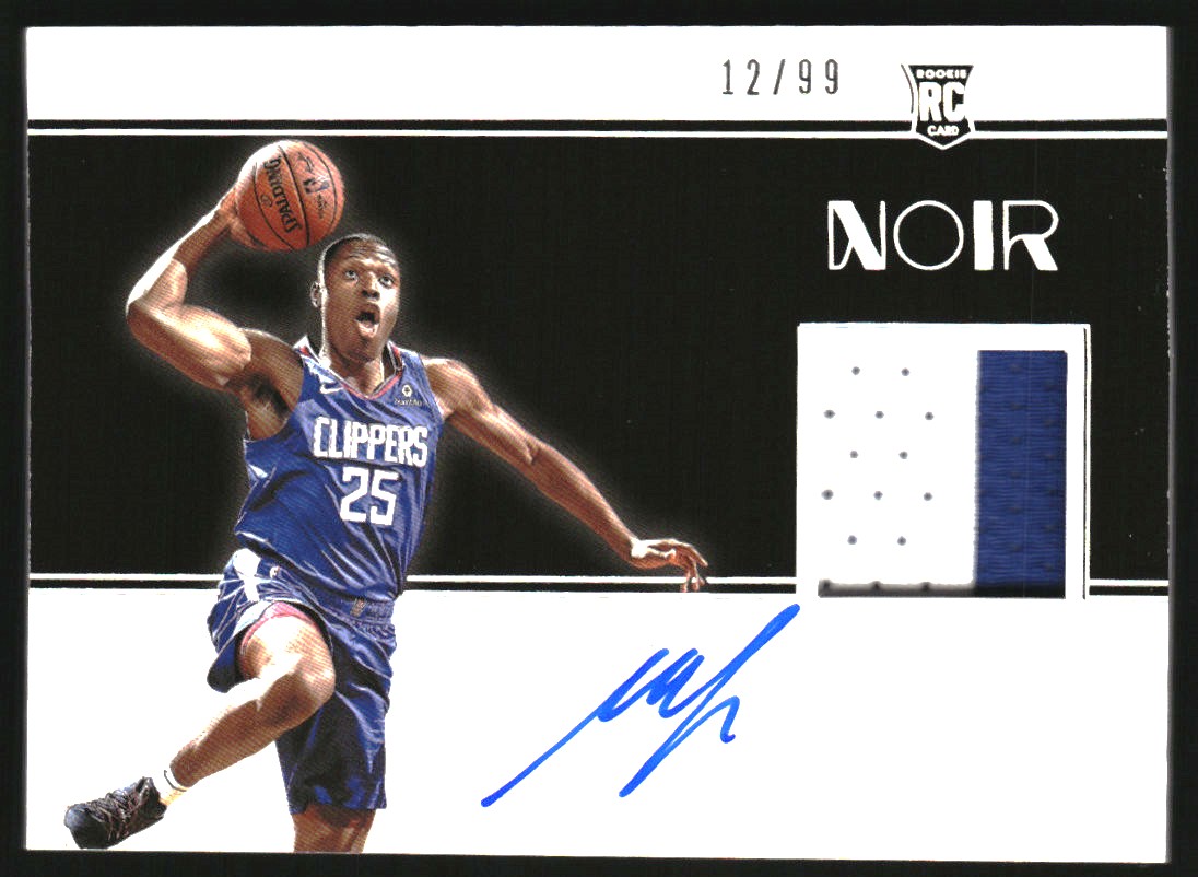 2019-20 Panini Noir #380 Mfiondu Kabengele C Autograph