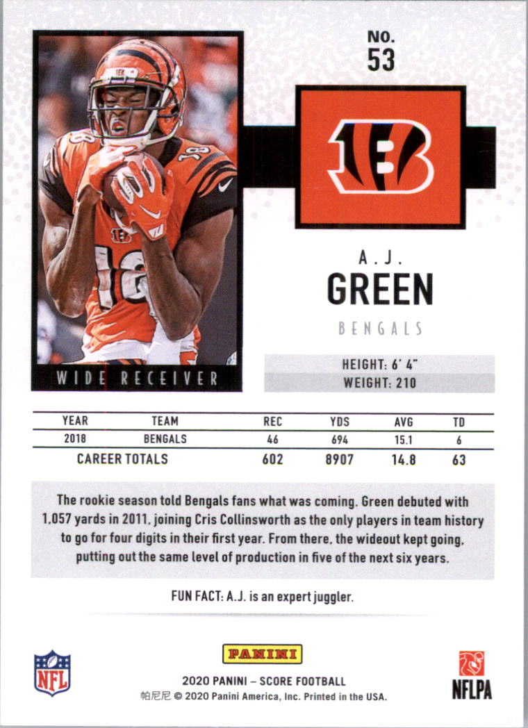 2020 Score Football Card Pick (Base) 1-250