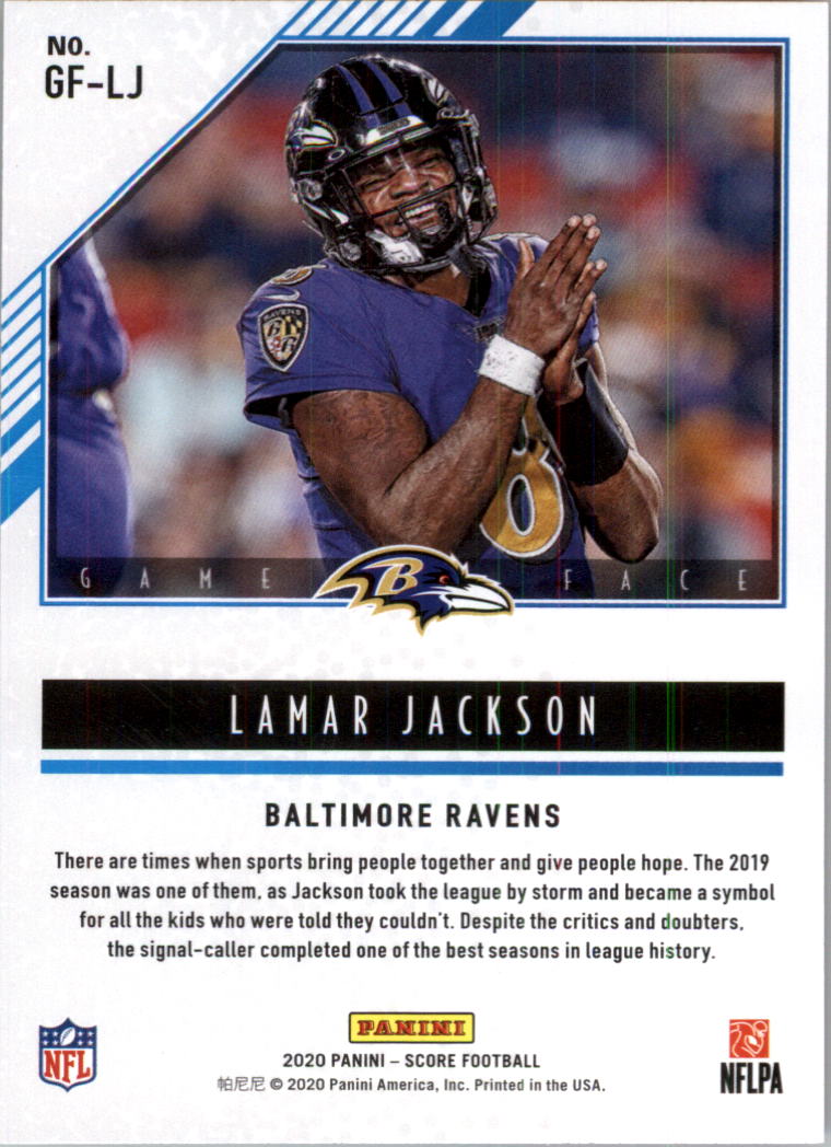 2020 Score Game Face Football Card Pick (Inserts)