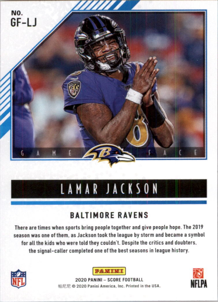 2020 Score Game Face Football Card Pick (Inserts)