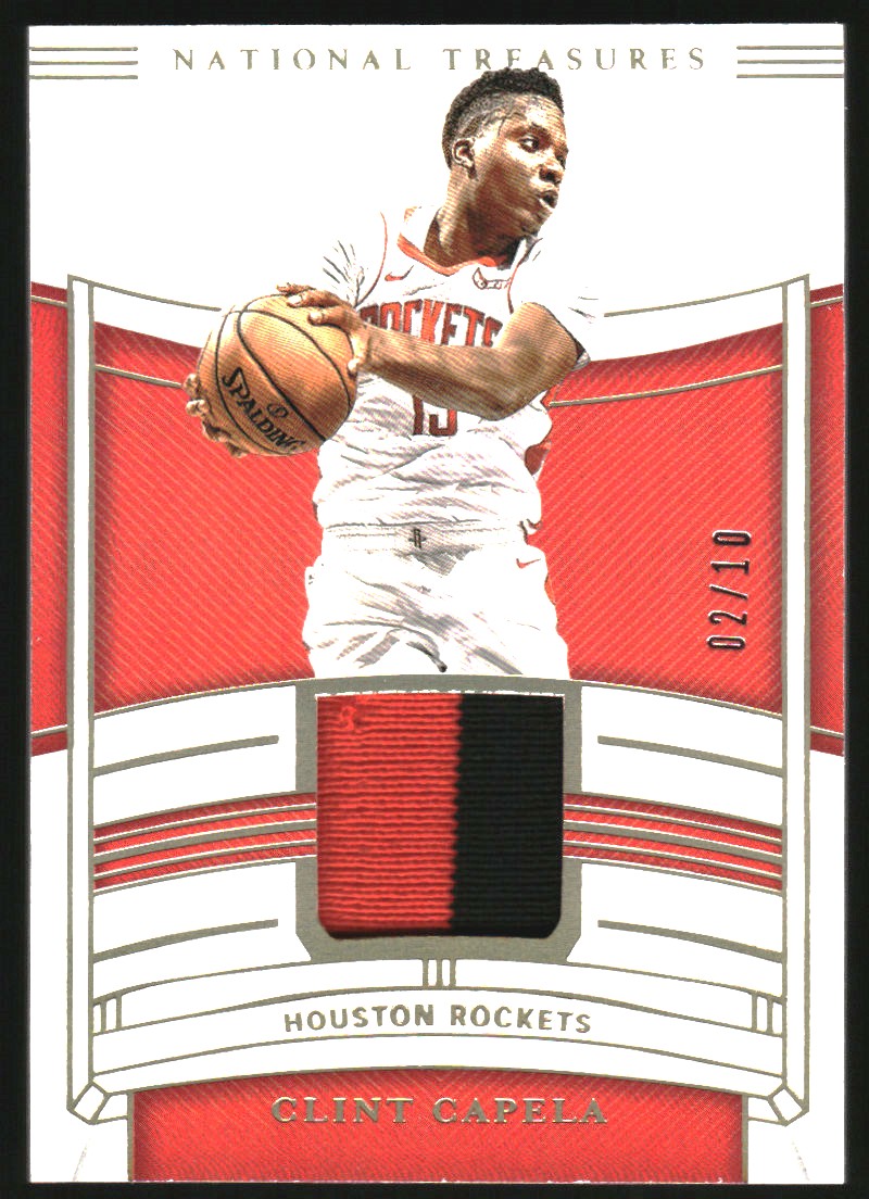 2019-20 Panini National Treasures Jersey Treasures Prime #24 Clint Capela/10