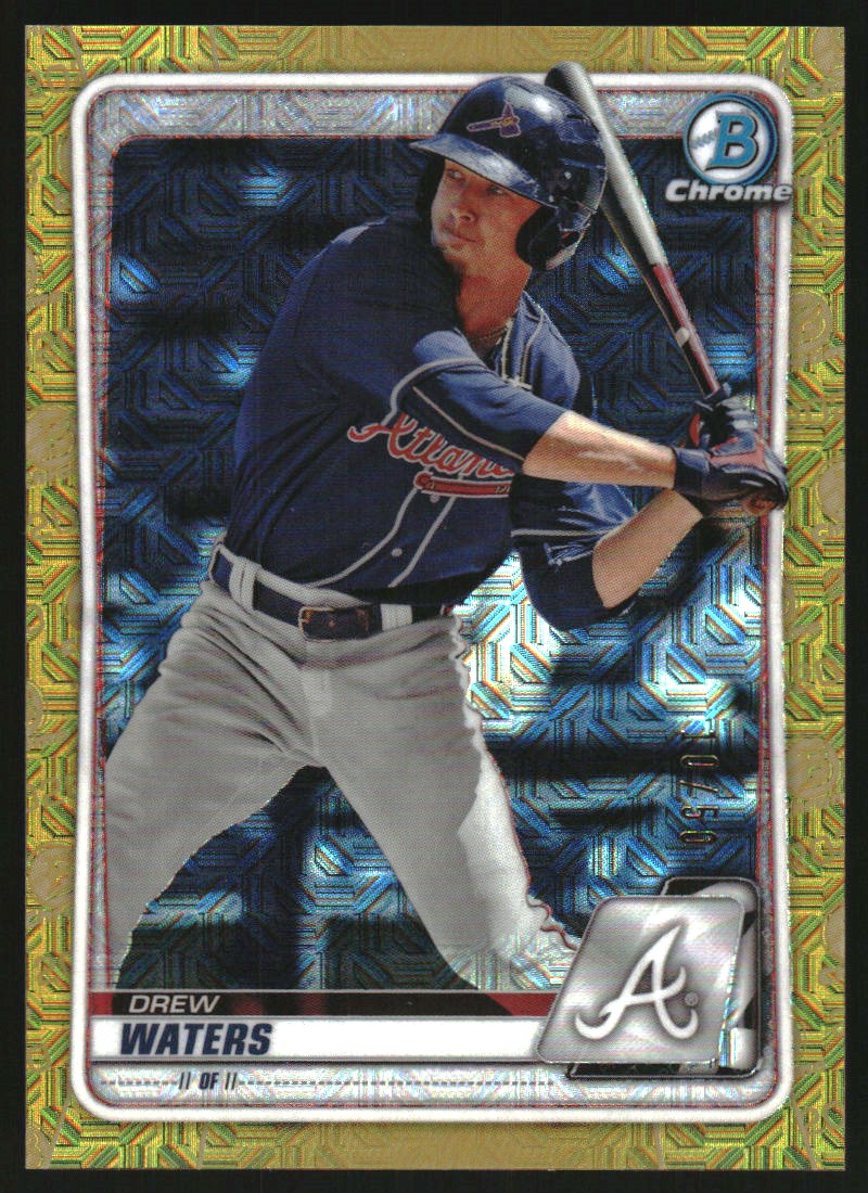 2020 Bowman Chrome Mega Box Prospects Gold Refractors #BCP2 Drew Waters