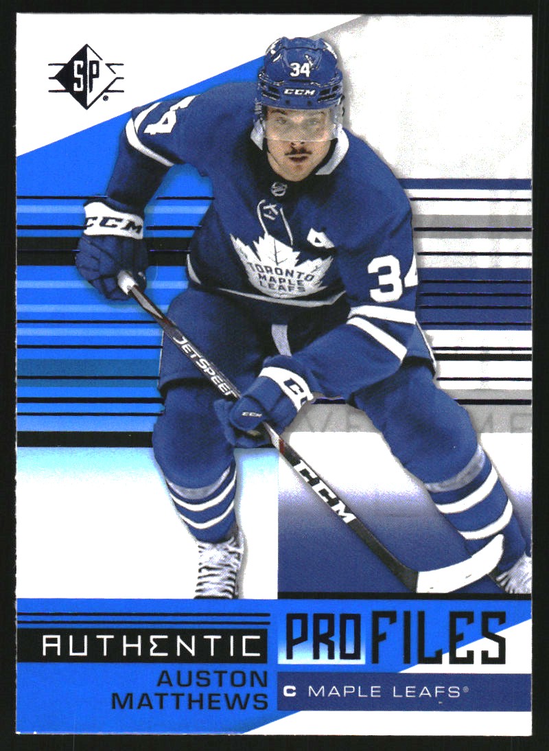 2019-20 SP Authentic Profiles Blue #APAM Auston Matthews