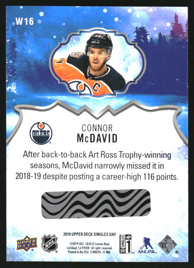 2019 Upper Deck Singles Day Winter #W16 Connor McDavid
