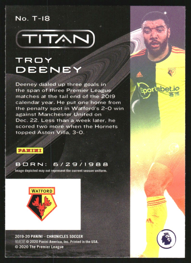2019-20 Panini Chronicles Titan #18 Troy Deeney