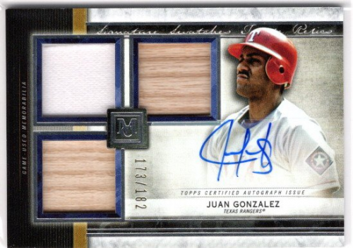 2020 Topps Museum Collection Signature Swatches Triple Relic