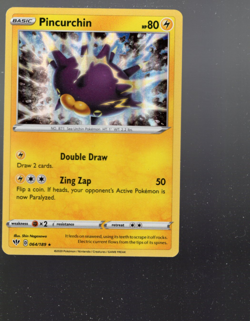 pincurchin pokemon card value Amazon.com: Crystalcommerce Pincurchin - 064/189 - Holo Rare Collectible  Card main image 1