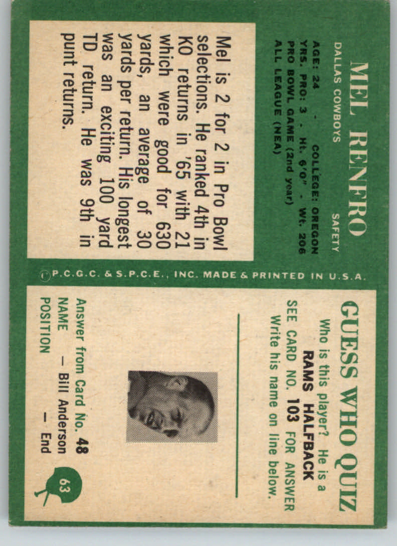 1966 Philadelphia #67 Roger Brown back image