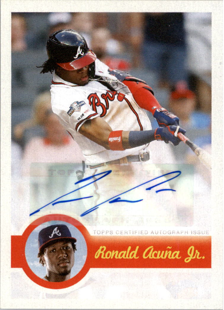 Ronald Acuna Jr. Braves Autographed 2019 Bowman #78 Baseball Card – Sports- Autographs.com