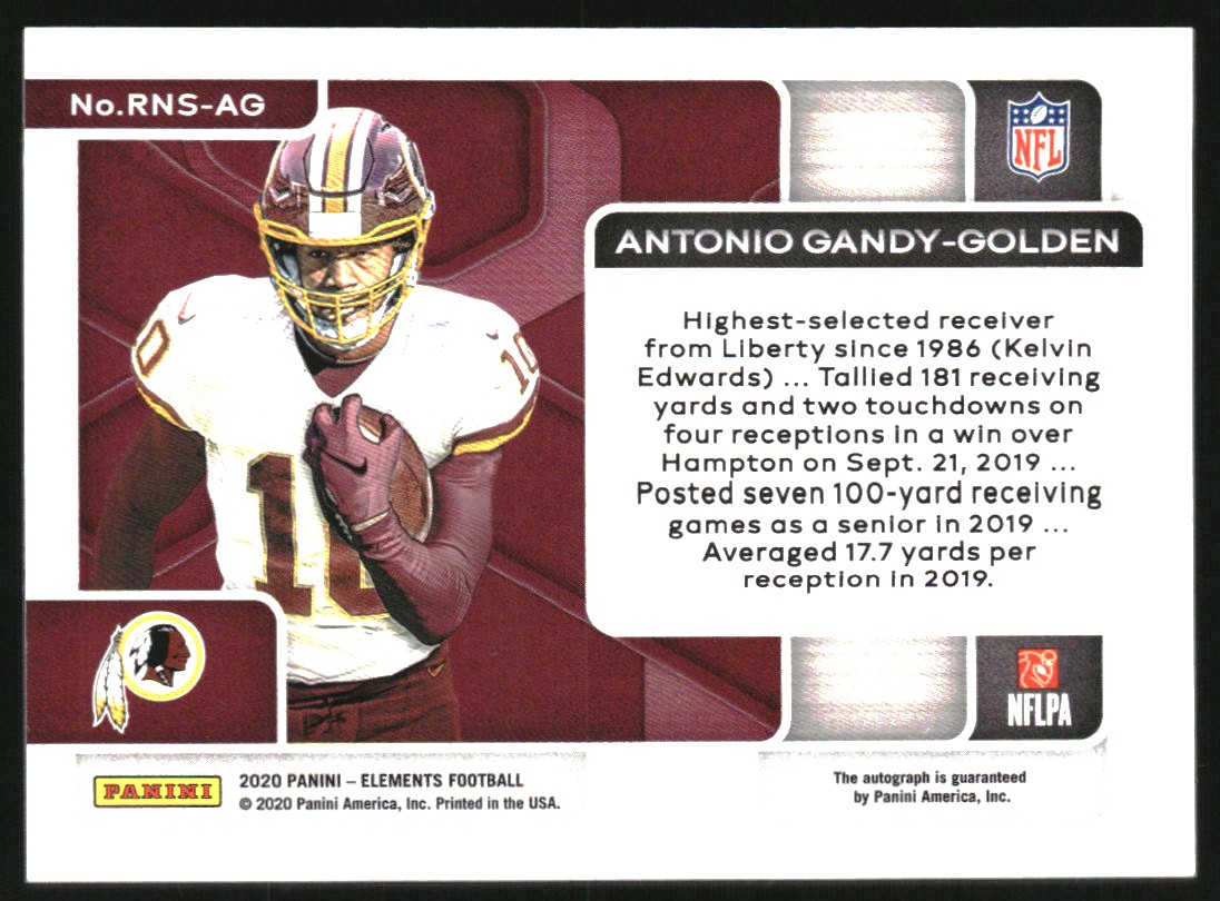 2020 Panini Elements Rookie Neon Signs Blue #35 Antonio Gandy-Golden/75