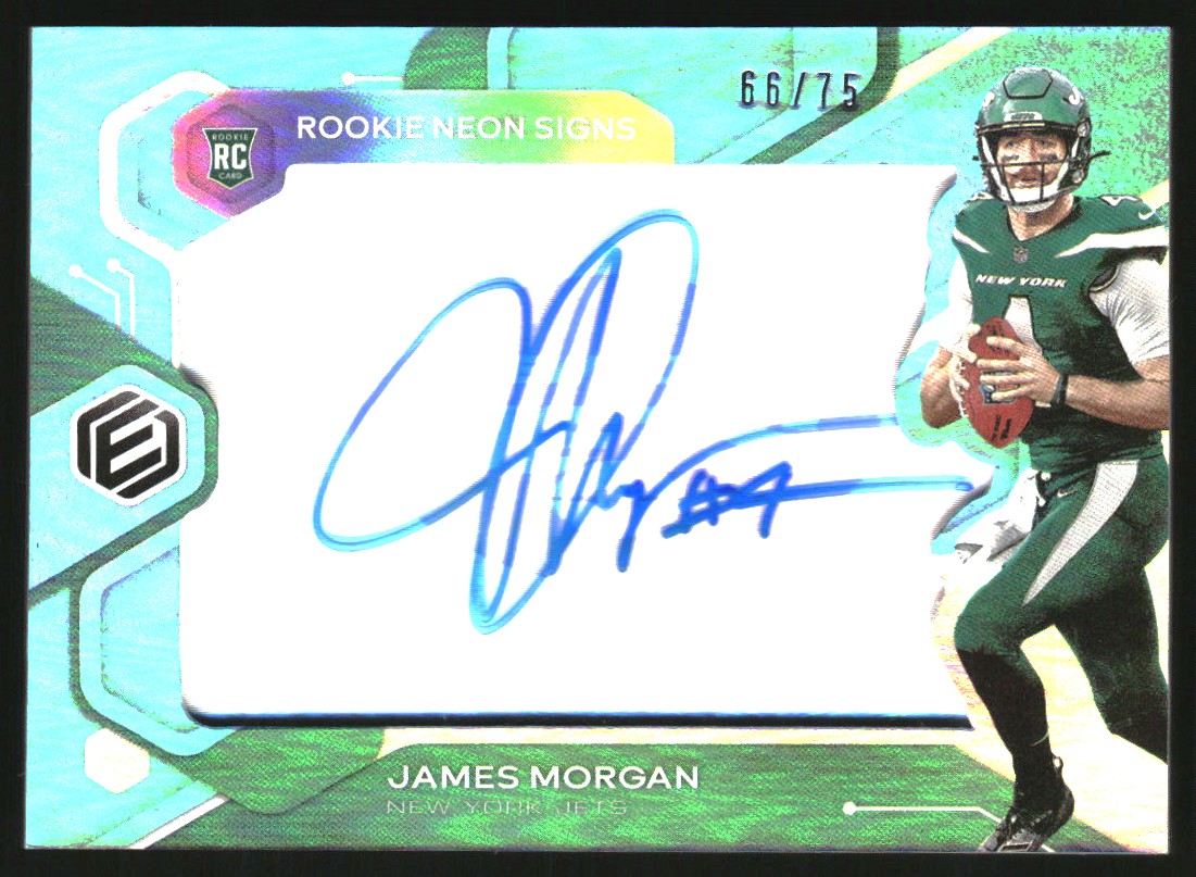 2020 Panini Elements Rookie Neon Signs Blue #41 James Morgan/75