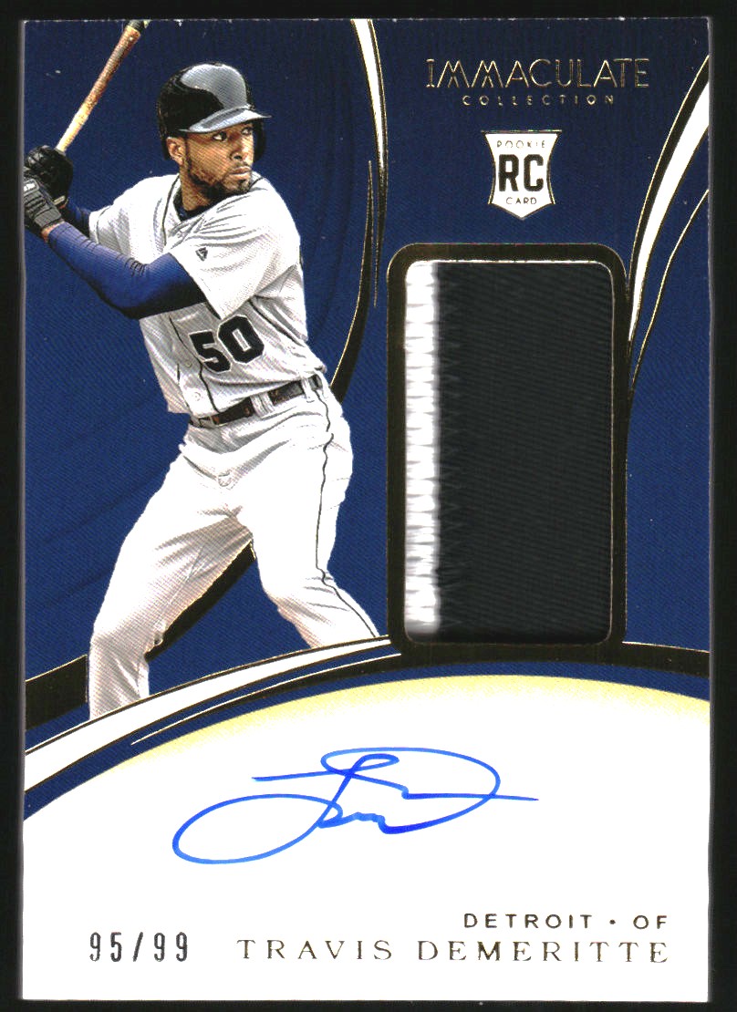 2020 Immaculate Collection #159 Travis Demeritte JSY AU/99 RC