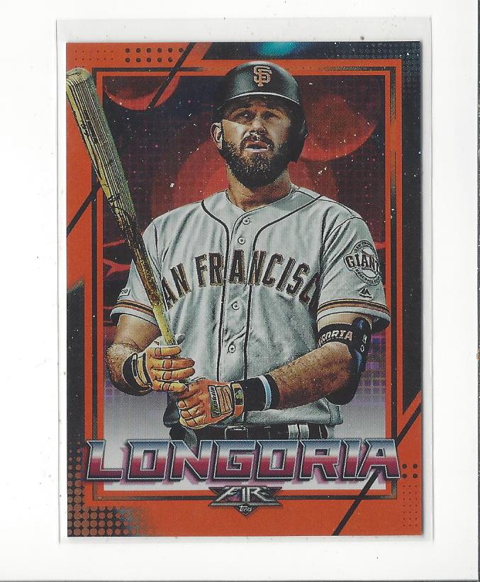 2020 Topps Fire Orange #25 Evan Longoria