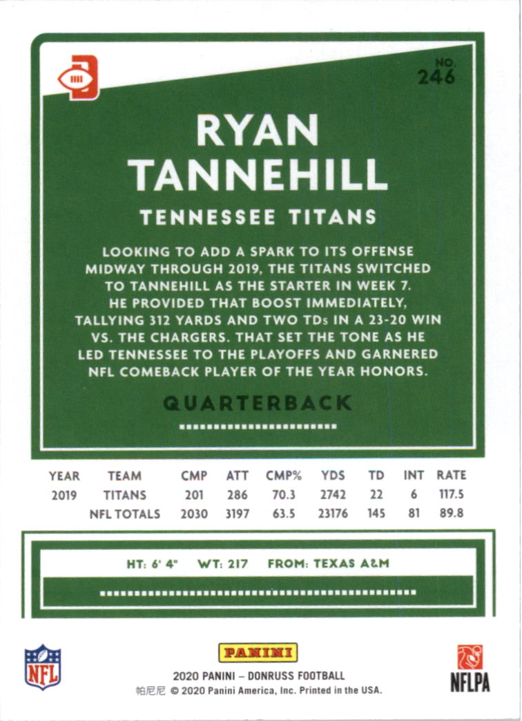 2020 Donruss Football Card Pick (Base) 210-350 - Picture 77 of 265