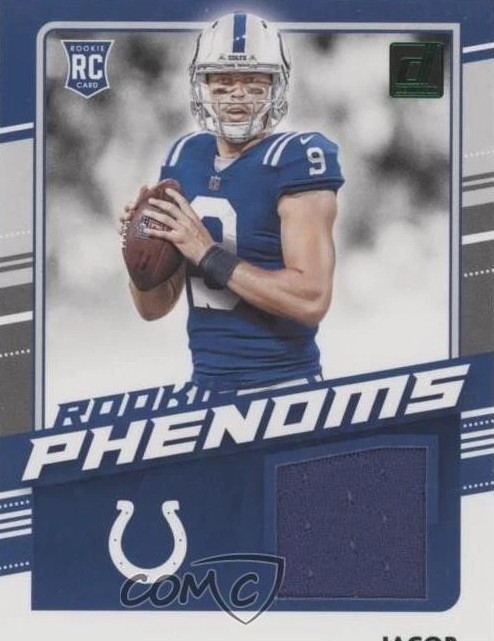 2020 Donruss Rookie Phenom Jerseys Green #12 Jacob Eason