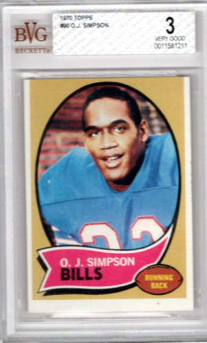 1970 Topps #90 O.J. Simpson RC