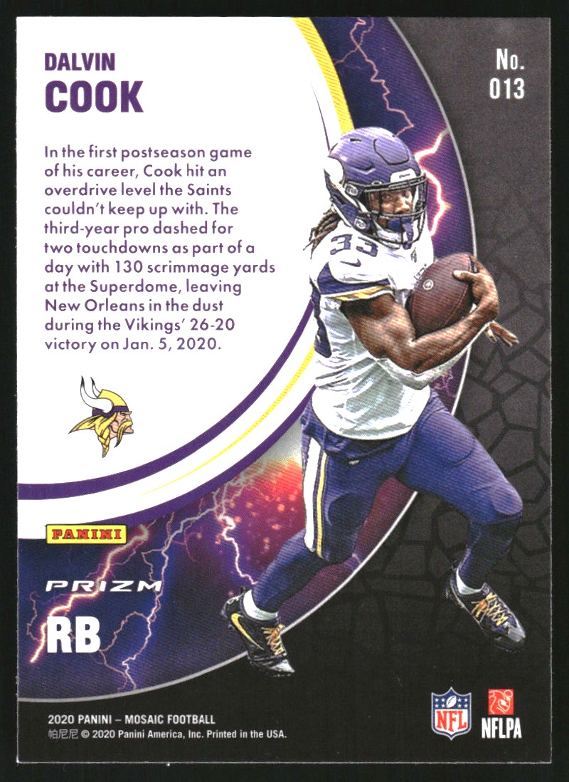 2020 Panini Mosaic Overdrive #O13 Dalvin Cook