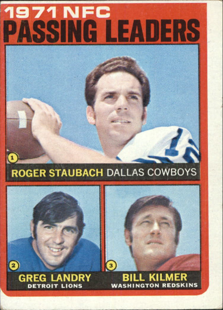 1972 Topps #4 NFC Passing Leaders/Roger Staubach/Greg Landry/Bill Kilmer