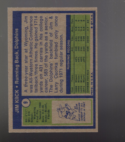 B1168- 1972 Topps FB #s 1-100 APPROXIMATE GRADE -You Pick- 15+ FREE US SHIP - Picture 7 of 39