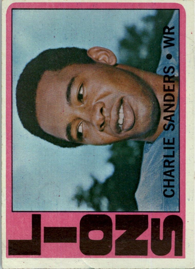 1972 Topps #60 Charlie Sanders UER/(Front WR, back TE)
