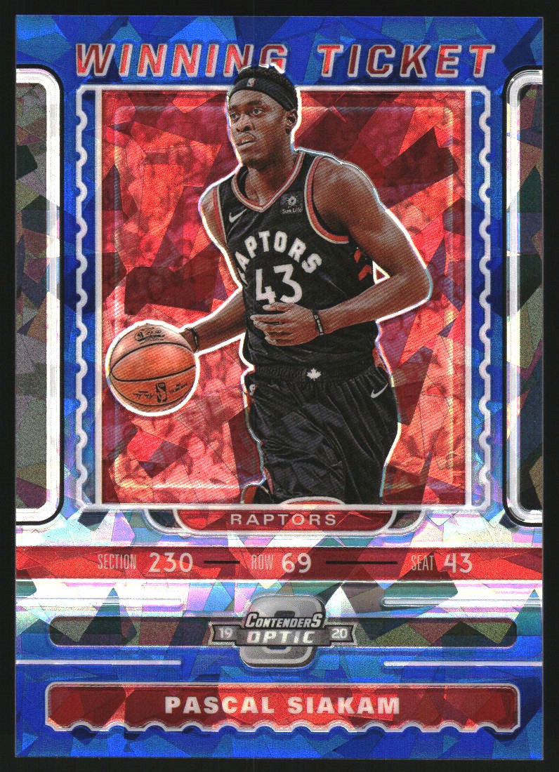 2019-20 Panini Contenders Optic Winning Tickets Blue Cracked Ice #24 Pascal Siakam