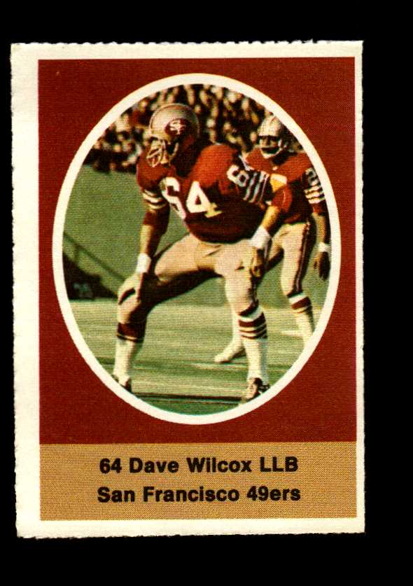 1972 Sunoco Stamps #593 Dave Wilcox DP