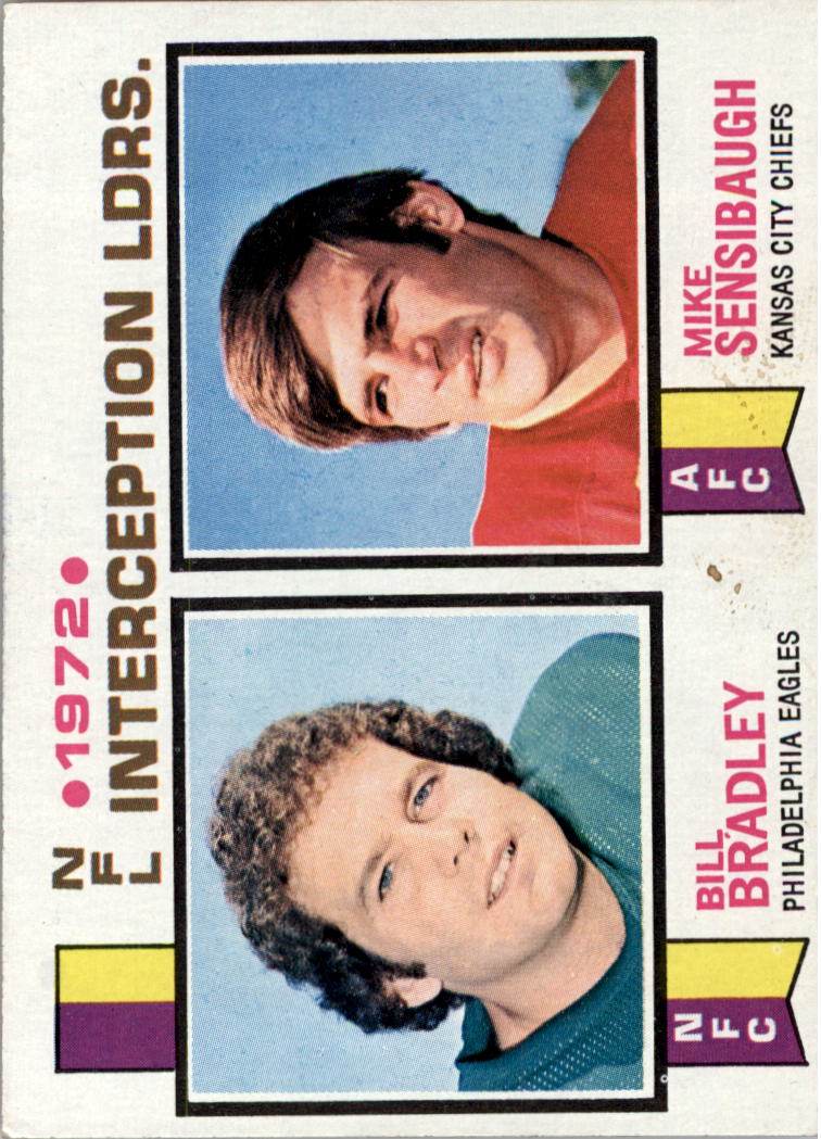 1973 Topps #5 Interception Leaders/Bill Bradley/Mike Sensibaugh