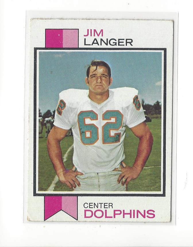 1973 Topps #341 Jim Langer RC