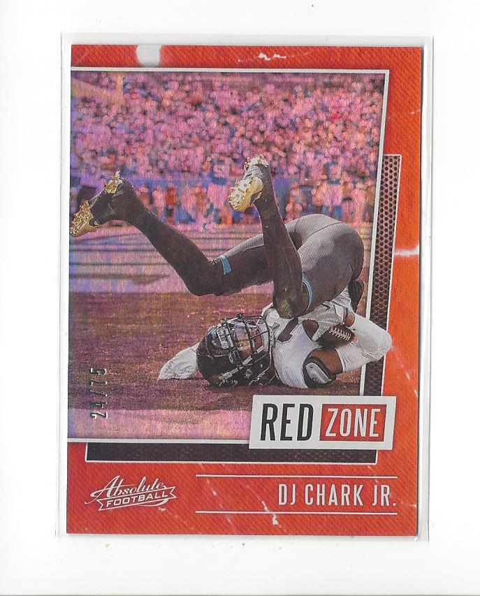2020 Absolute Red Zone Spectrum Orange #18 D.J. Chark Jr.