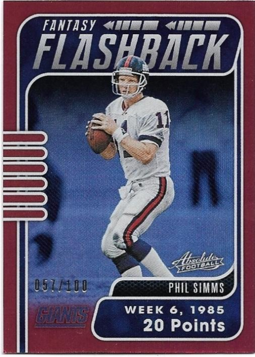 2020 Absolute Fantasy Flashback Spectrum Red #14 Phil Simms