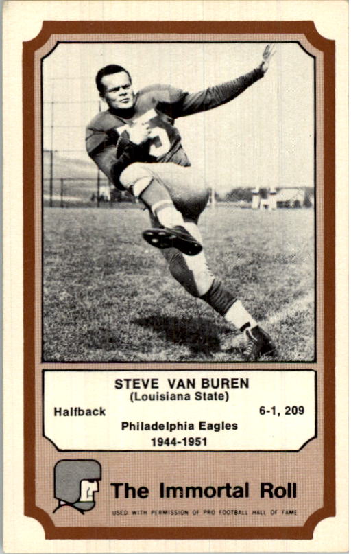 1974 Fleer Hall of Fame #49 Steve Van Buren