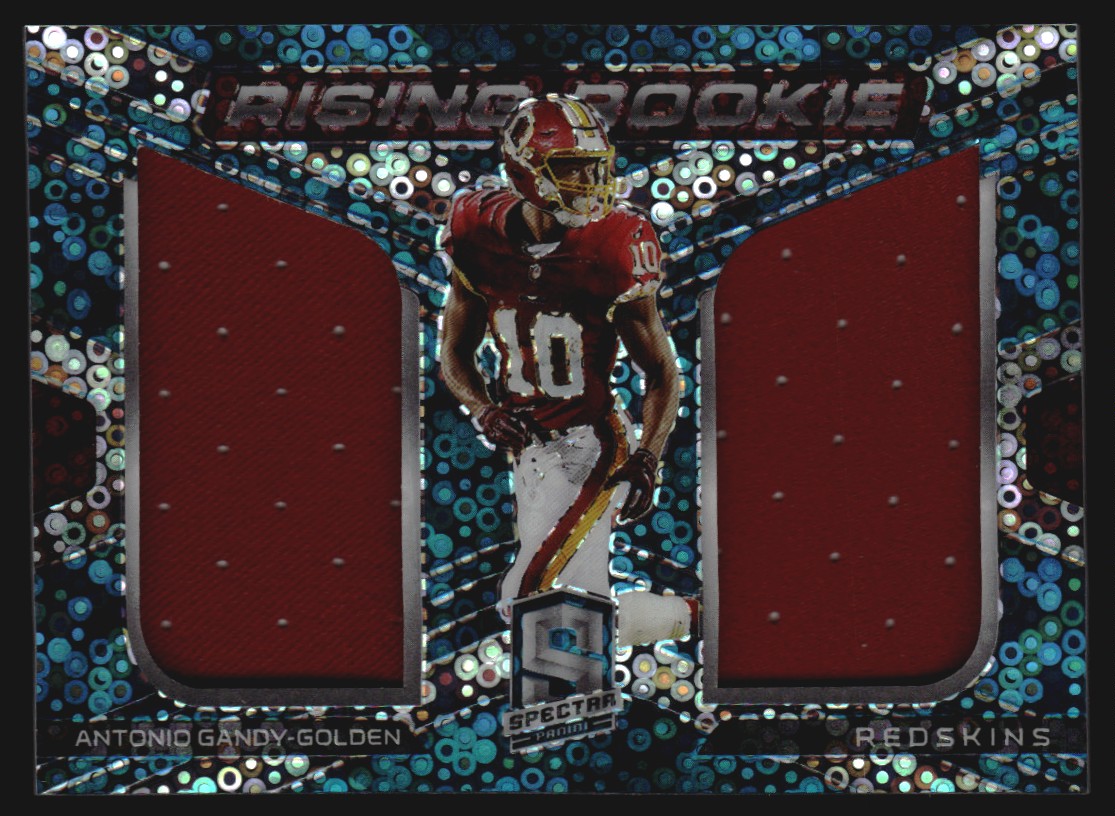 2020 Panini Spectra Rising Rookie Materials Neon Blue #29 Antonio Gandy-Golden/50