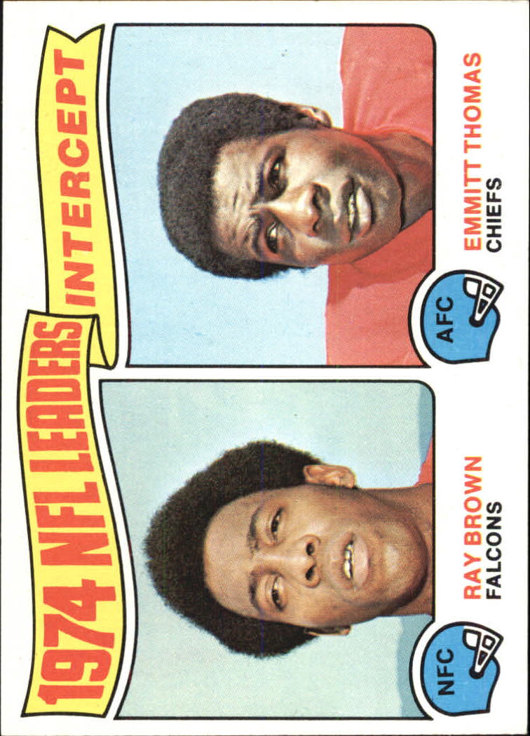 1975 Topps #5 Interception Leaders/Ray Brown/Emmitt Thomas