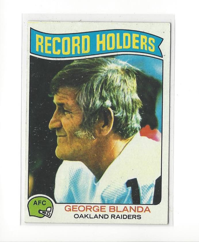 1975 Topps #351 George Blanda RB/All Time Scoring/Leader