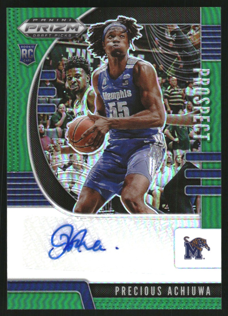 2020-21 Panini Prizm Draft Picks Prospect Autographs Green #8 Precious Achiuwa