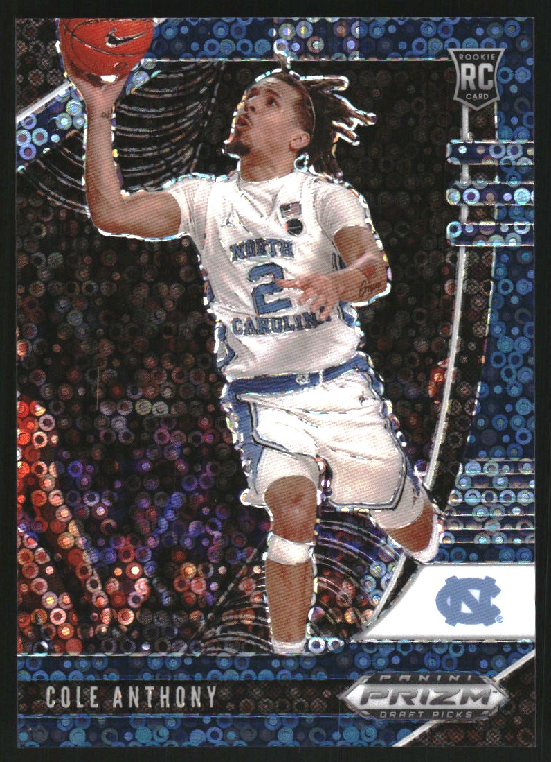 2020-21 Panini Prizm Draft Picks Prizms Fast Break Blue #49 Cole Anthony