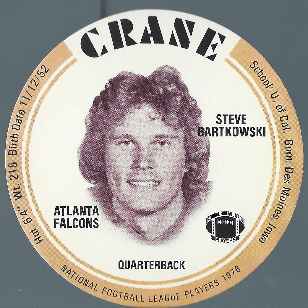 1976 Crane Discs #3 Steve Bartkowski
