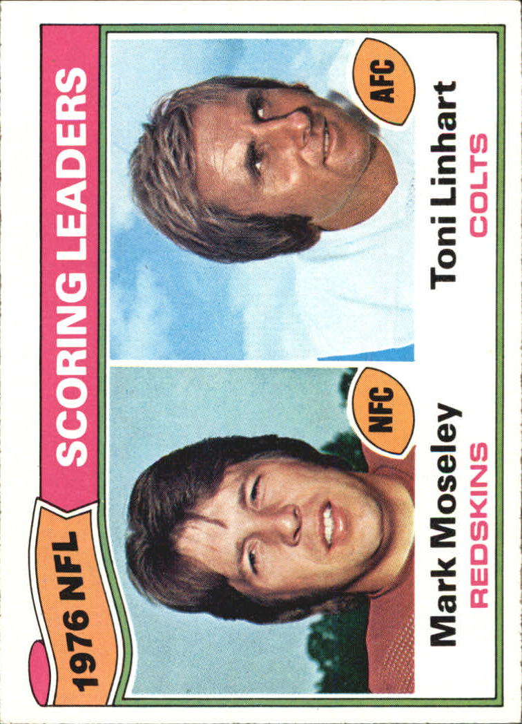 1977 Topps #4 Scoring Leaders/Mark Moseley/Toni Linhart