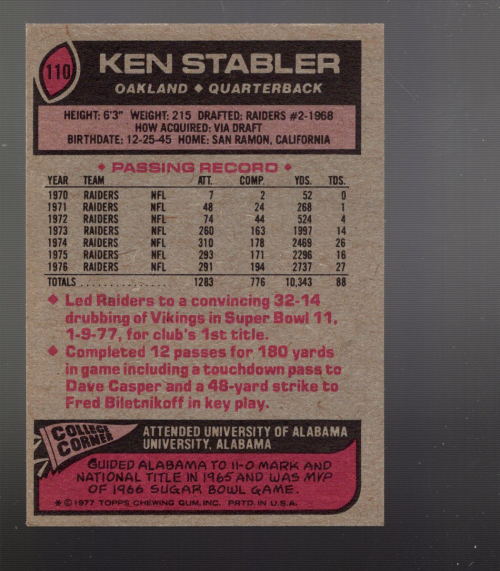 B5055- 1977 Topps FB #s 101-200 APPROXIMATE GRADE -You Pick- 15+ FREE US SHIP