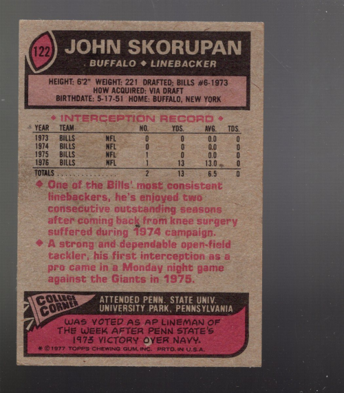 B5055- 1977 Topps FB #s 101-200 APPROXIMATE GRADE -You Pick- 15+ FREE US SHIP