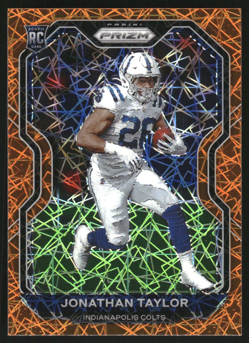 2020 Panini Prizm Prizms Orange Lazer #332 Jonathan Taylor