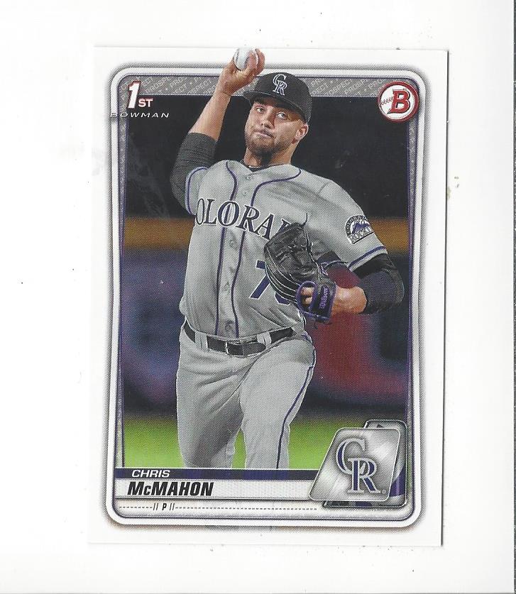 2020 Bowman Draft #BD43 Chris McMahon
