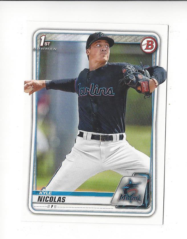 2020 Bowman Draft #BD64 Kyle Nicolas