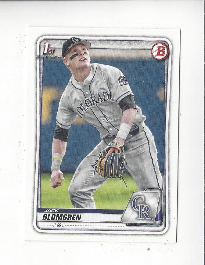2020 Bowman Draft #BD162 Jack Blomgren