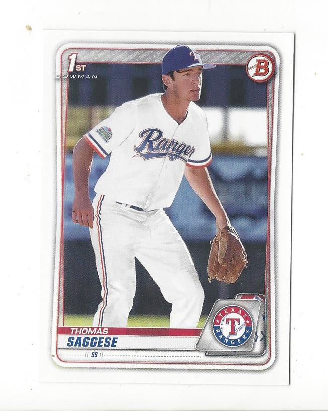 2020 Bowman Draft #BD167 Thomas Saggese